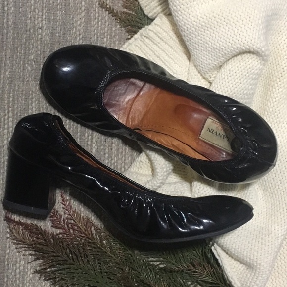 LANVIN | Block Heel Patent Leather Pumps - Picture 1 of 5